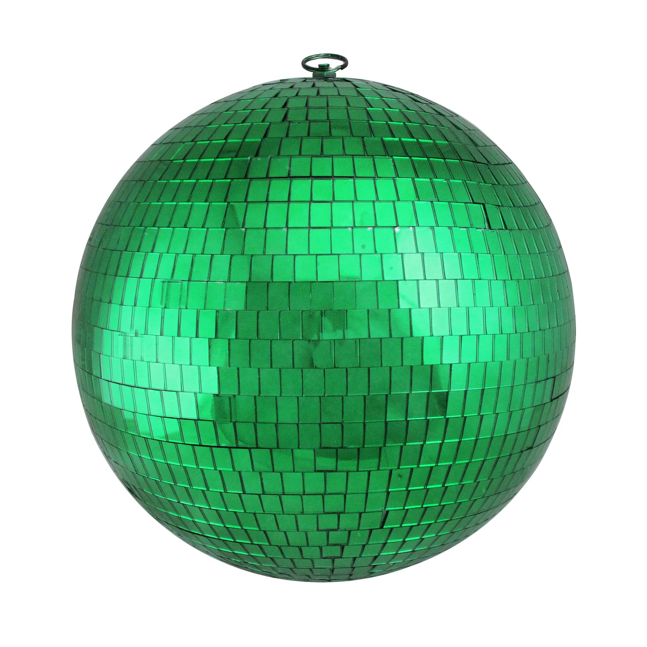 12" Green Mirrored Glass Disco Christmas Ball Ornament
